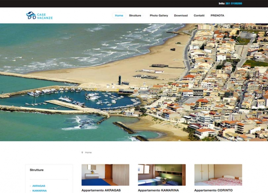 Sito web Dnd Case Vacanze mare - Scoglitti Ragusa