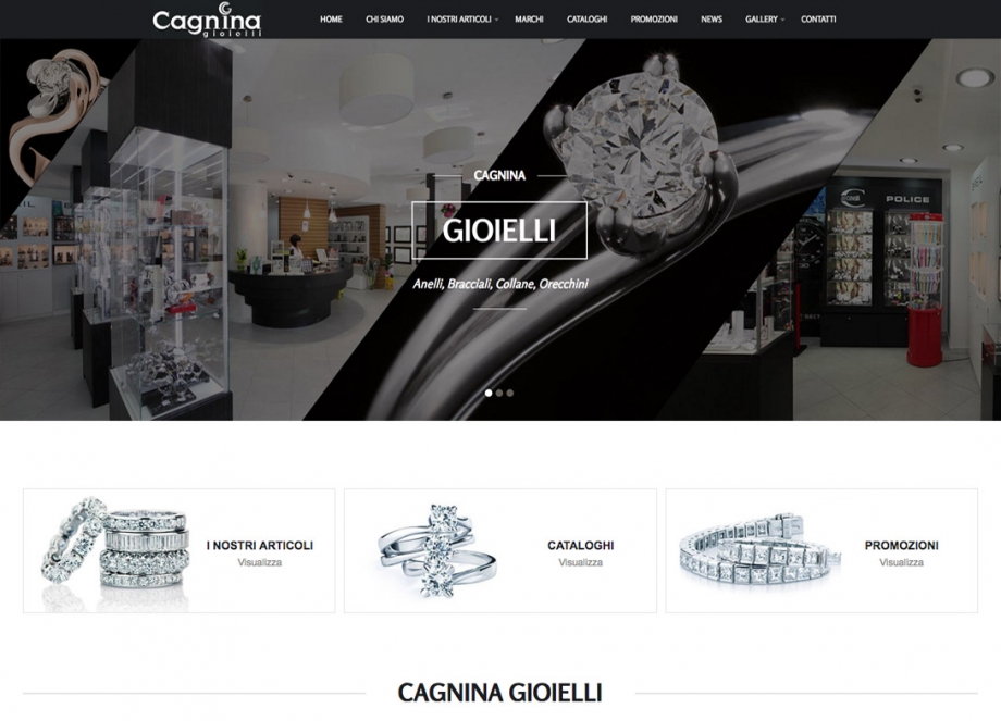 Sito web Cagnina Gioielli