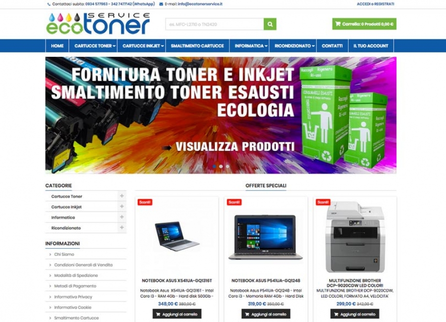 Ecommerce Ecotoner Service - San Cataldo (Caltanissetta)